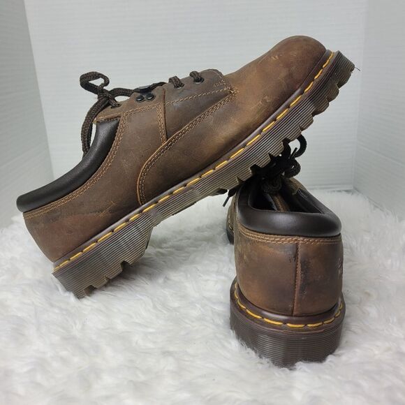 Dr. Martens Men\'s Boots Size 12 Brown Suede Steel Toe 7733 Work Shoes main image 5